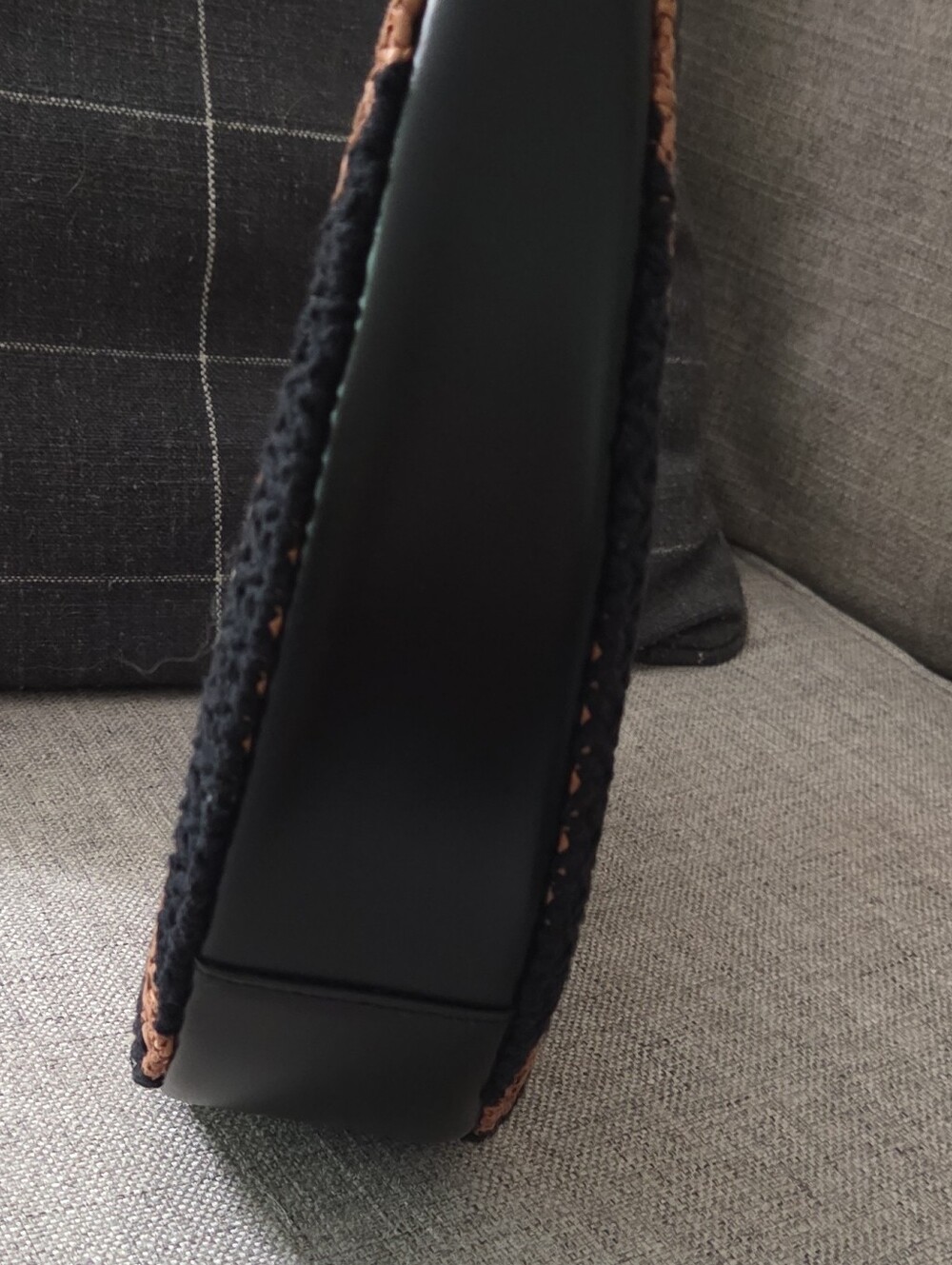 STAUD Black & Brown Striped Woven Shoulder Bag - Picture 5 of 5